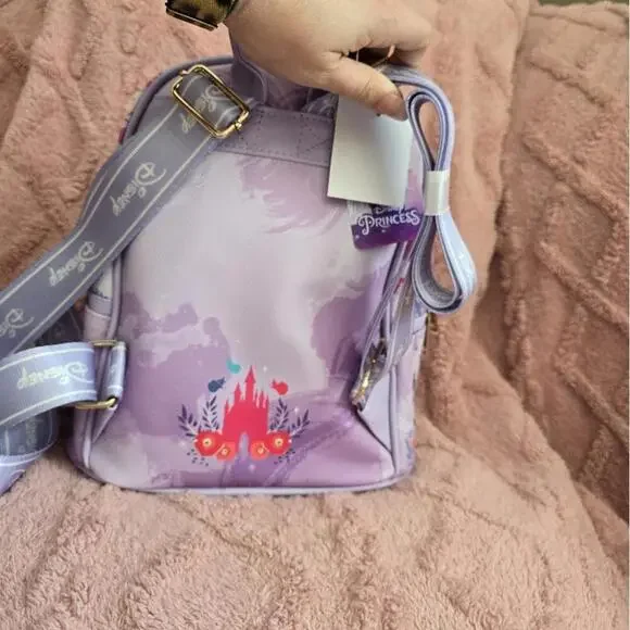 Disney Sleeping Beauty 11 Inch Vegan Leather Mini Backpack - Picture 4 of 6